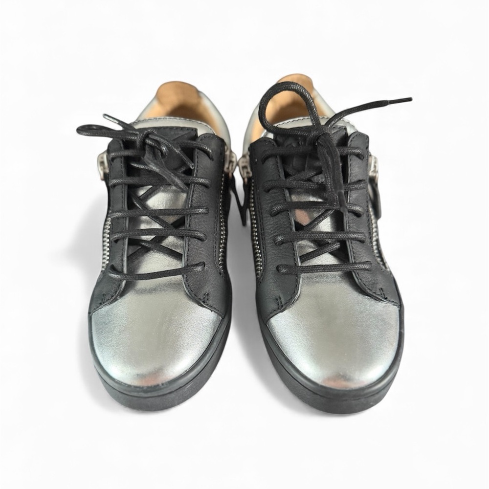 Giuseppe Zanotti Platform Leather Metallic Sneakers Sz EU 35 MSPR $880